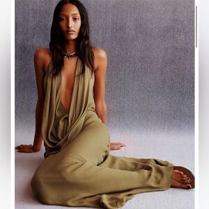 Zara Shadows NWT Limited Edition draped halter long dress 8264/003